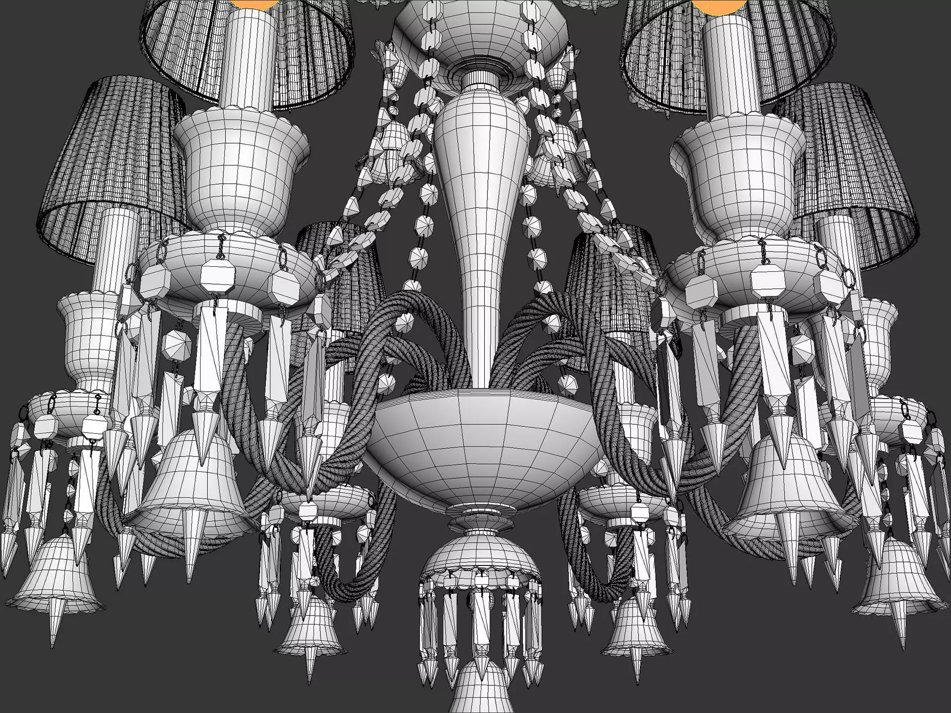 Crystal Chandelier Illuminati MD1102710-6A in Baccarat Style 3D model_9