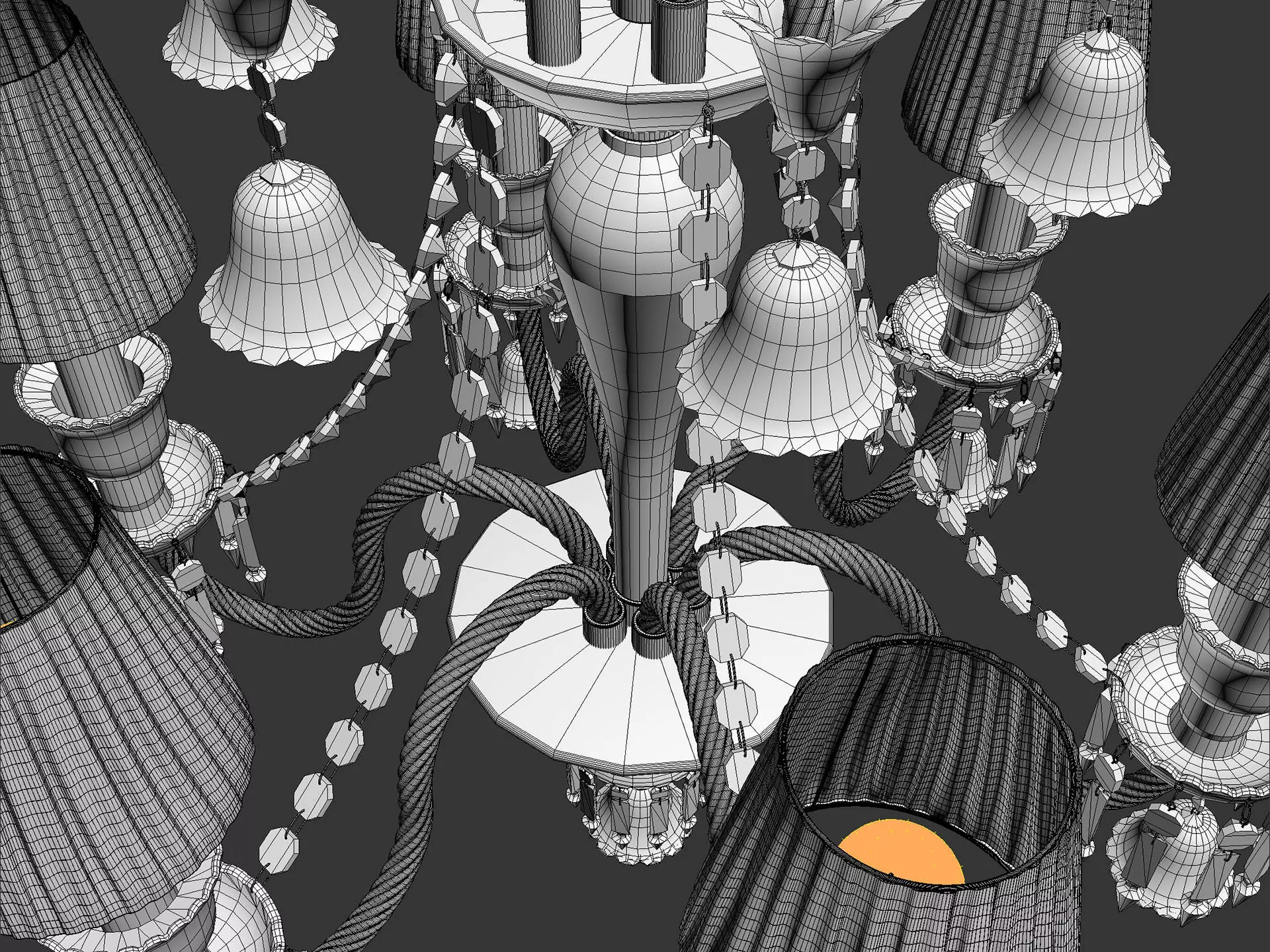 Crystal Chandelier Illuminati MD1102710-6A in Baccarat Style 3D model_10