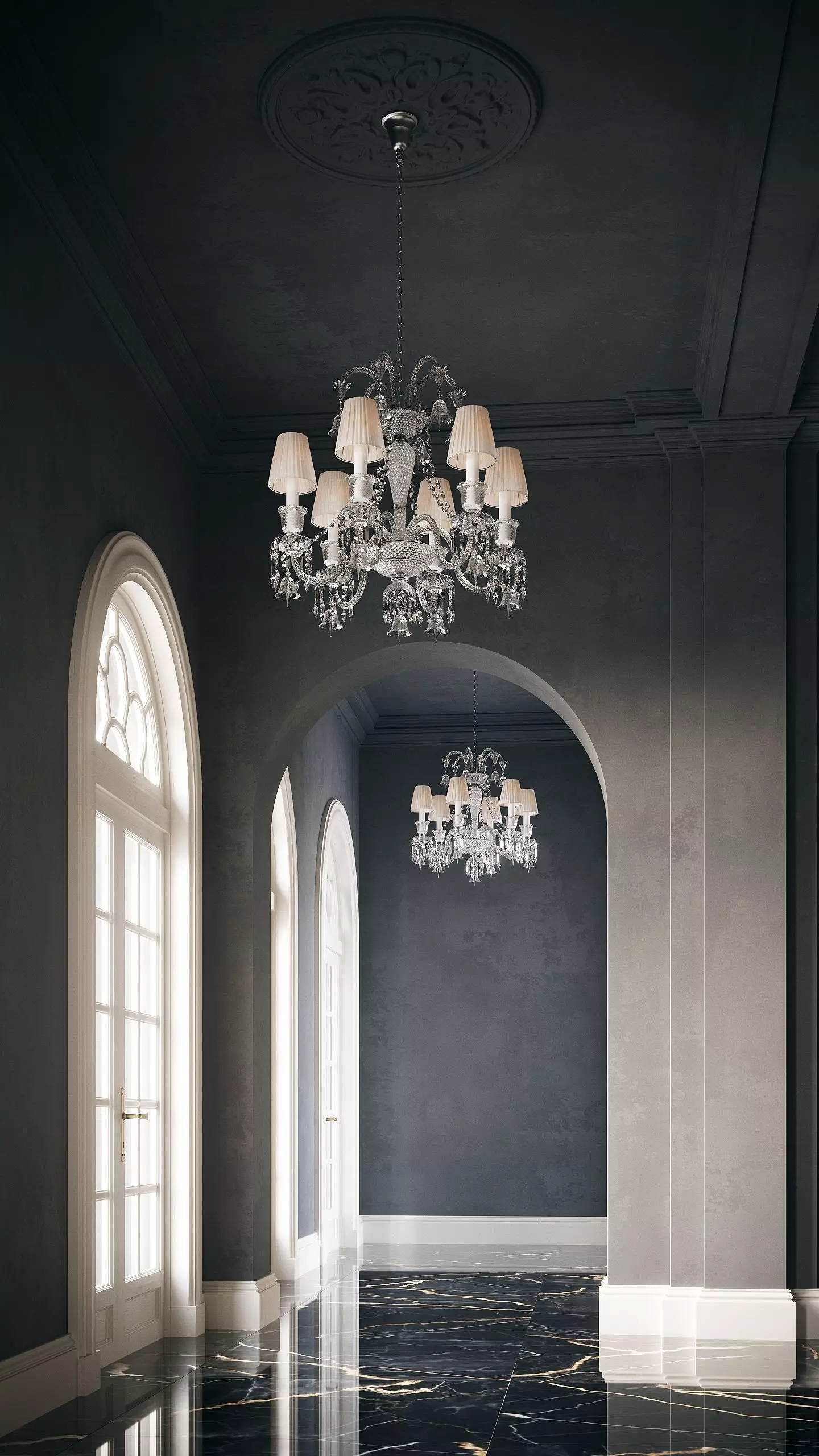 Crystal Chandelier Illuminati MD1102710-6A in Baccarat Style 3D model_7