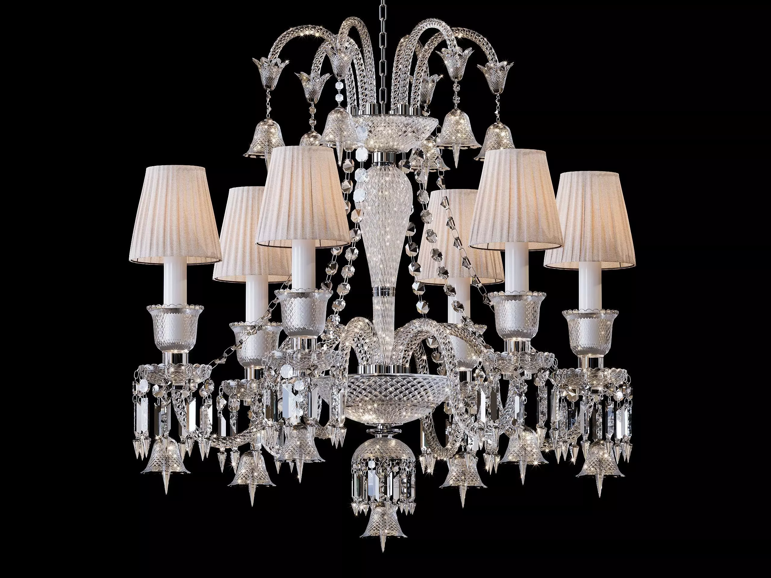 Crystal Chandelier Illuminati MD1102710-6A in Baccarat Style 3D model_0