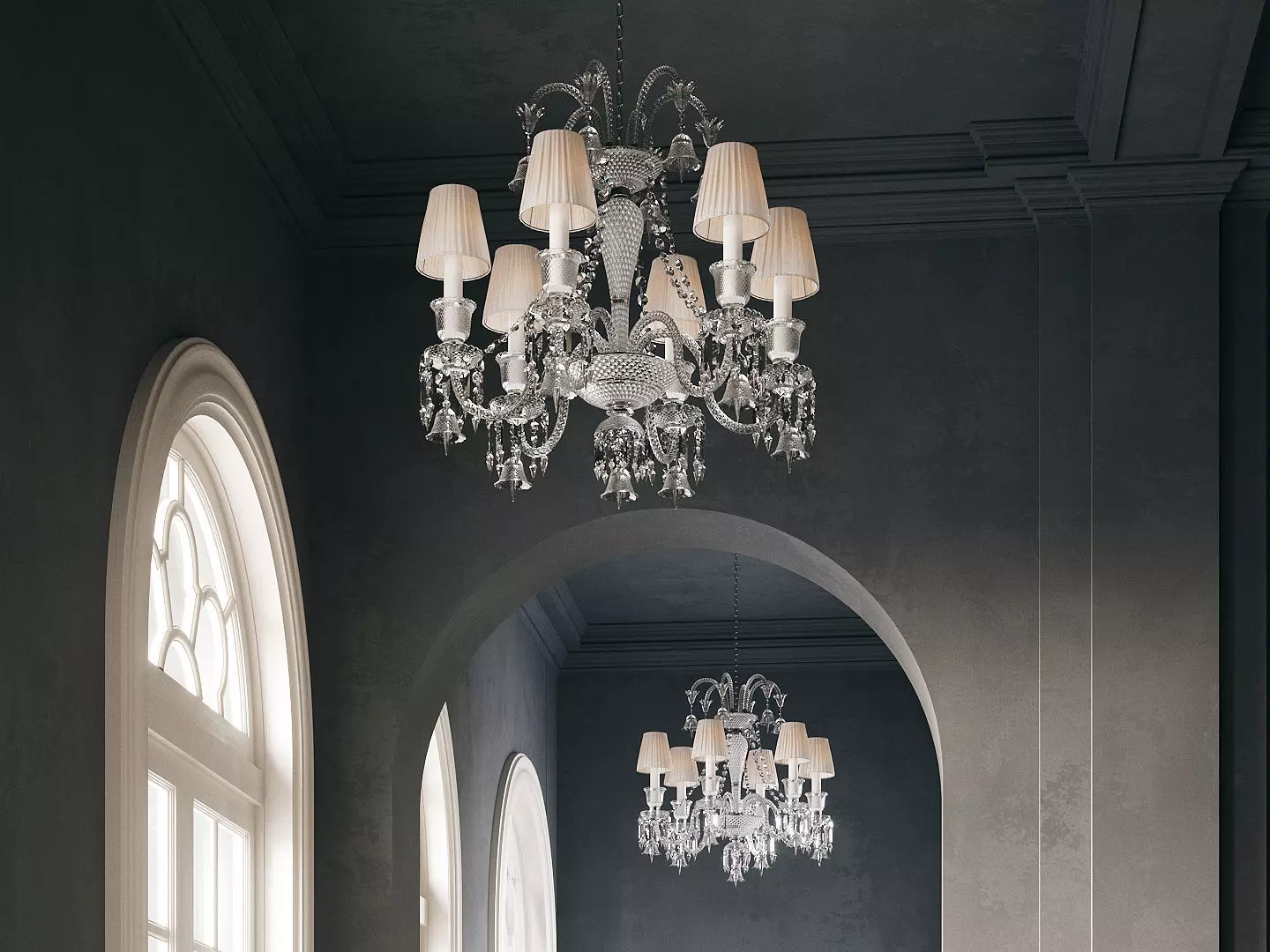 Crystal Chandelier Illuminati MD1102710-6A in Baccarat Style 3D model_6