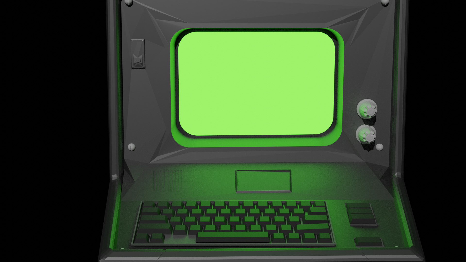 Low Poly Vault Terminal Fallout Game Ready Low-poly 3D model_5