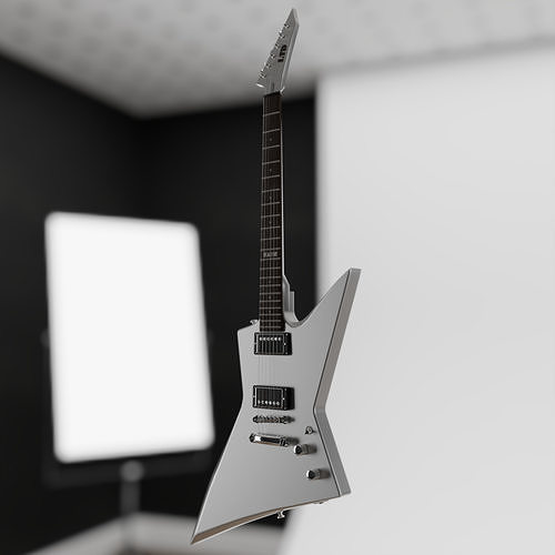 Guitar Explorer ESP LTD EX-50 Low-poly 3D model