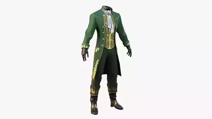 Green Vintage Clothing Men Suit