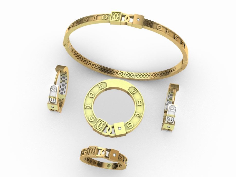 Branded enamel set 3D print model_4