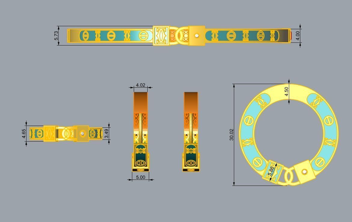 Branded enamel set 3D print model_2