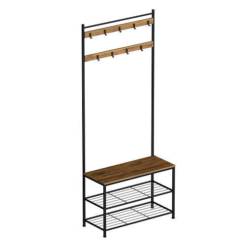 Hanger wardrobe shoe rack for hallway 3D model