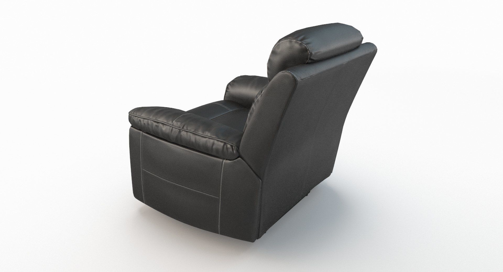 Recliner Chair Ashley Jesolo Black Low-poly 3D model_11