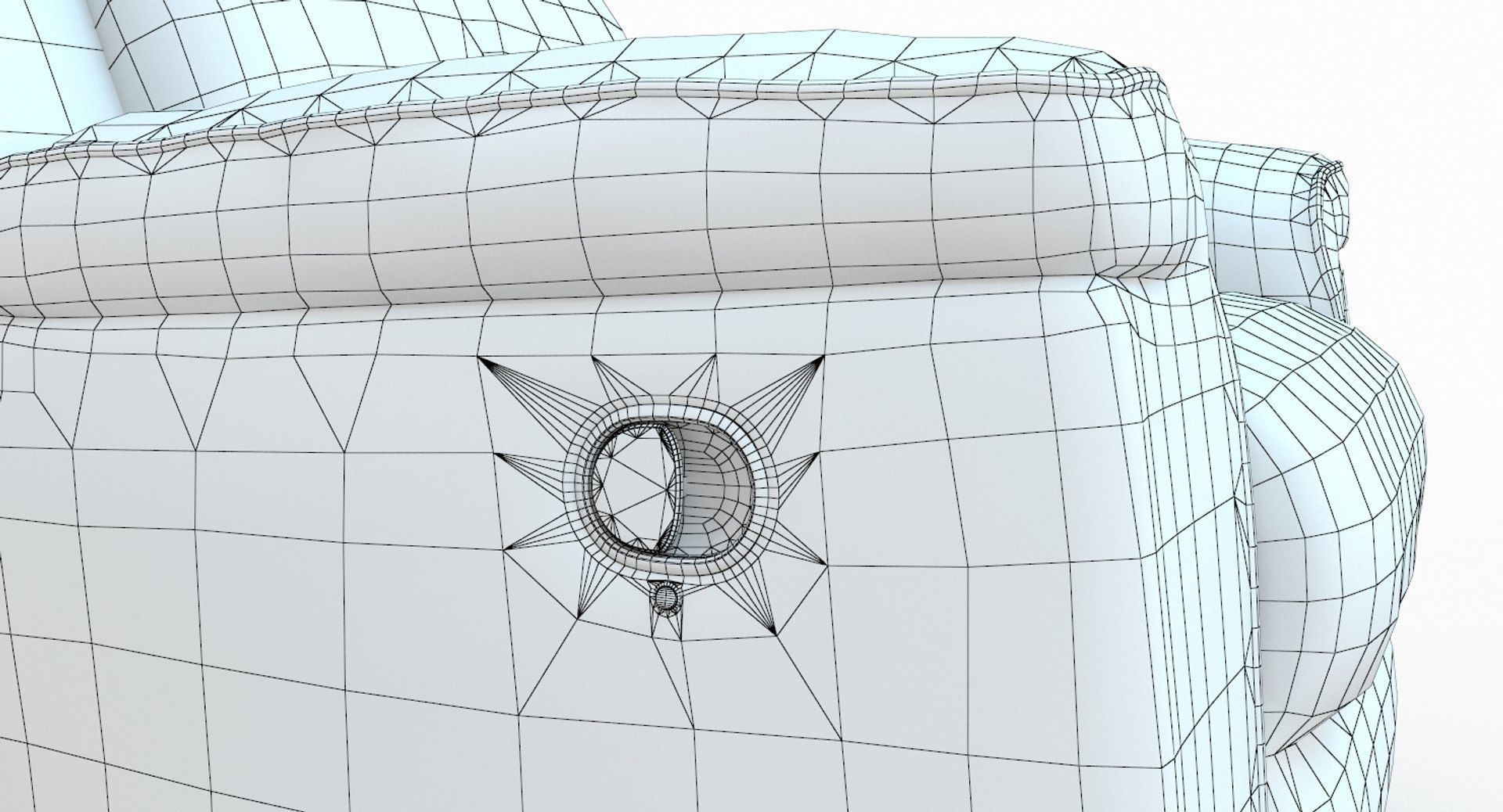 Recliner Chair Ashley Jesolo Black Low-poly 3D model_15