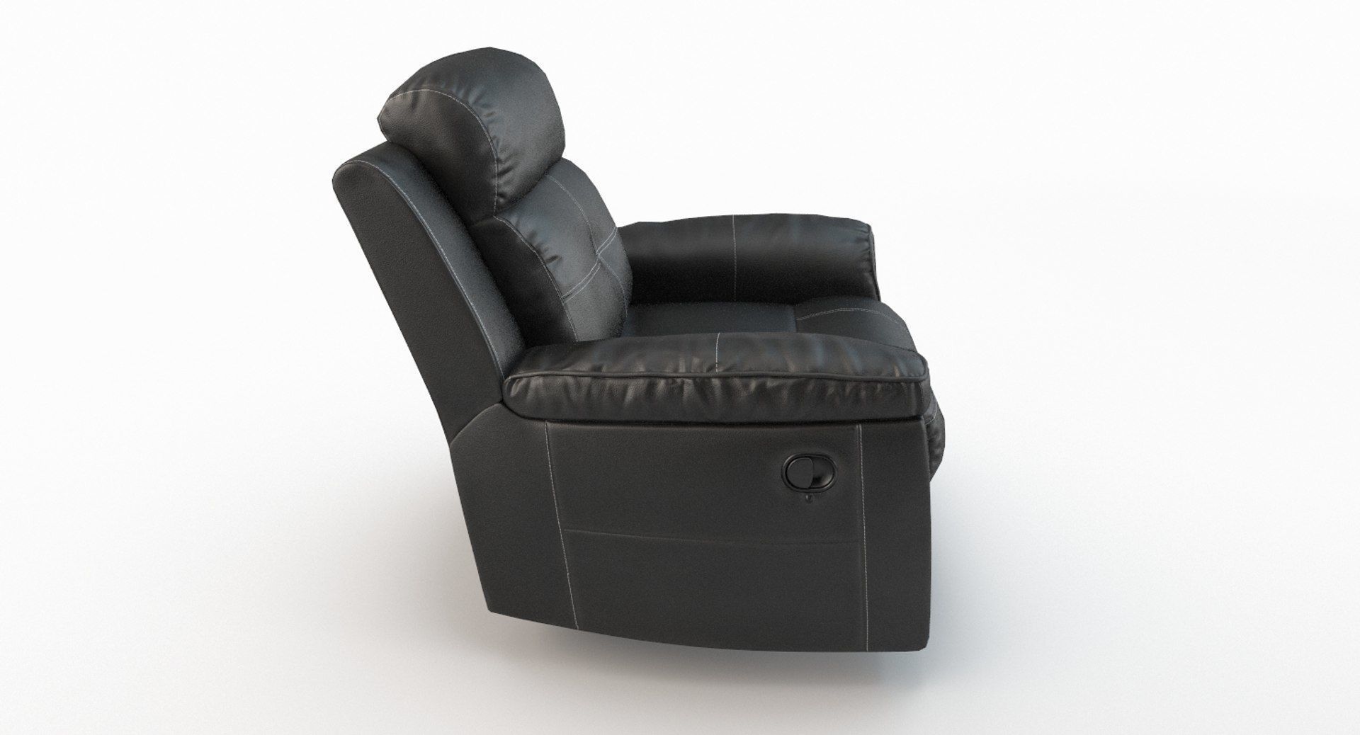 Recliner Chair Ashley Jesolo Black Low-poly 3D model_8