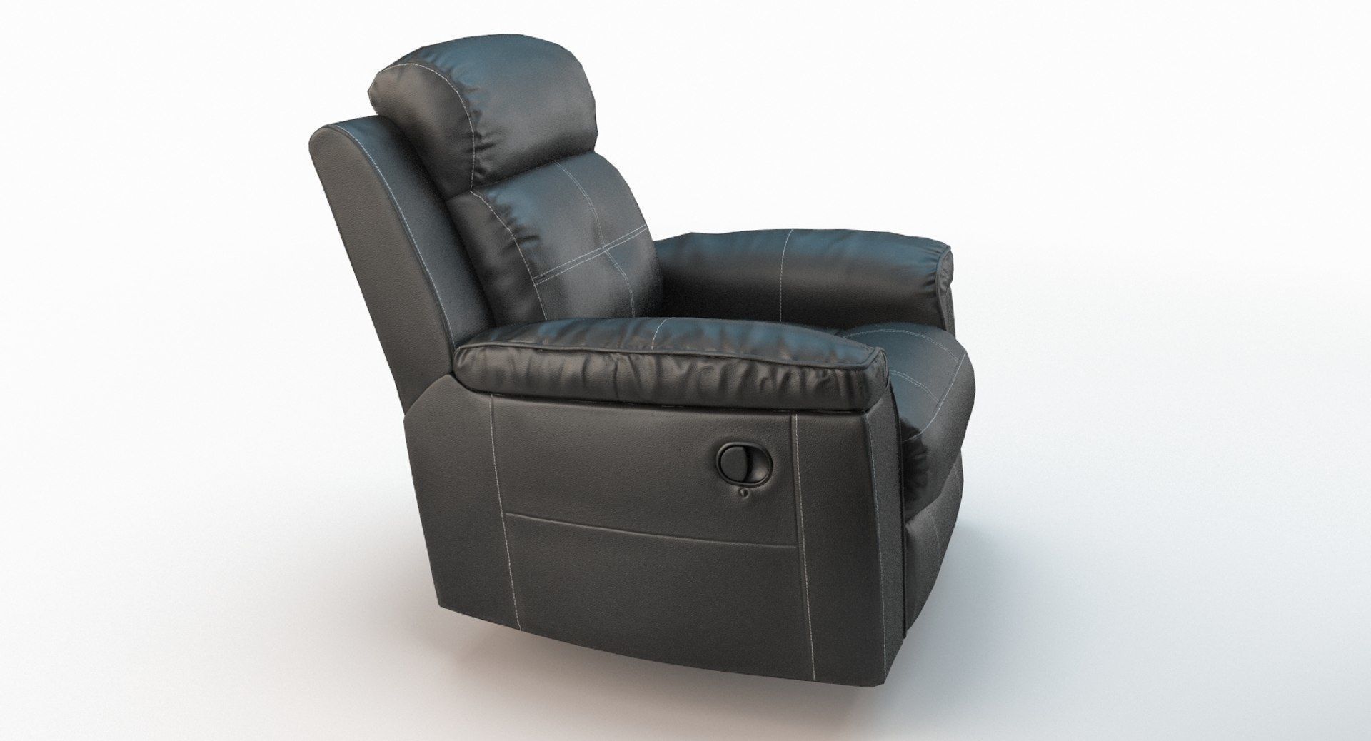 Recliner Chair Ashley Jesolo Black Low-poly 3D model_6