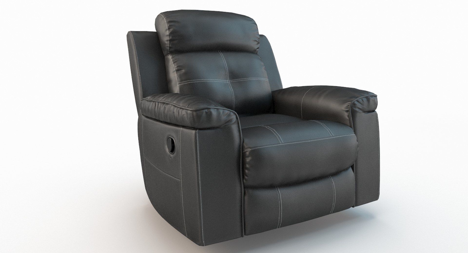 Recliner Chair Ashley Jesolo Black Low-poly 3D model_3