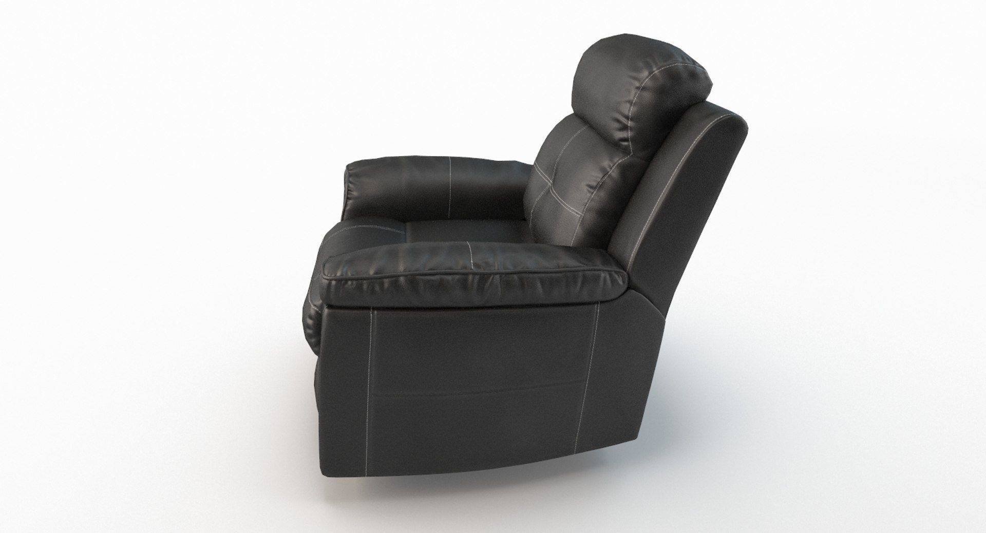 Recliner Chair Ashley Jesolo Black Low-poly 3D model_12