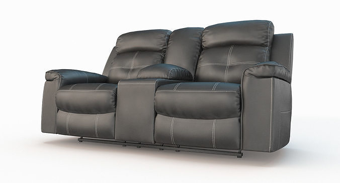 3D Jesolo Reclining Loveseat Dark model Low-poly 3D model 3