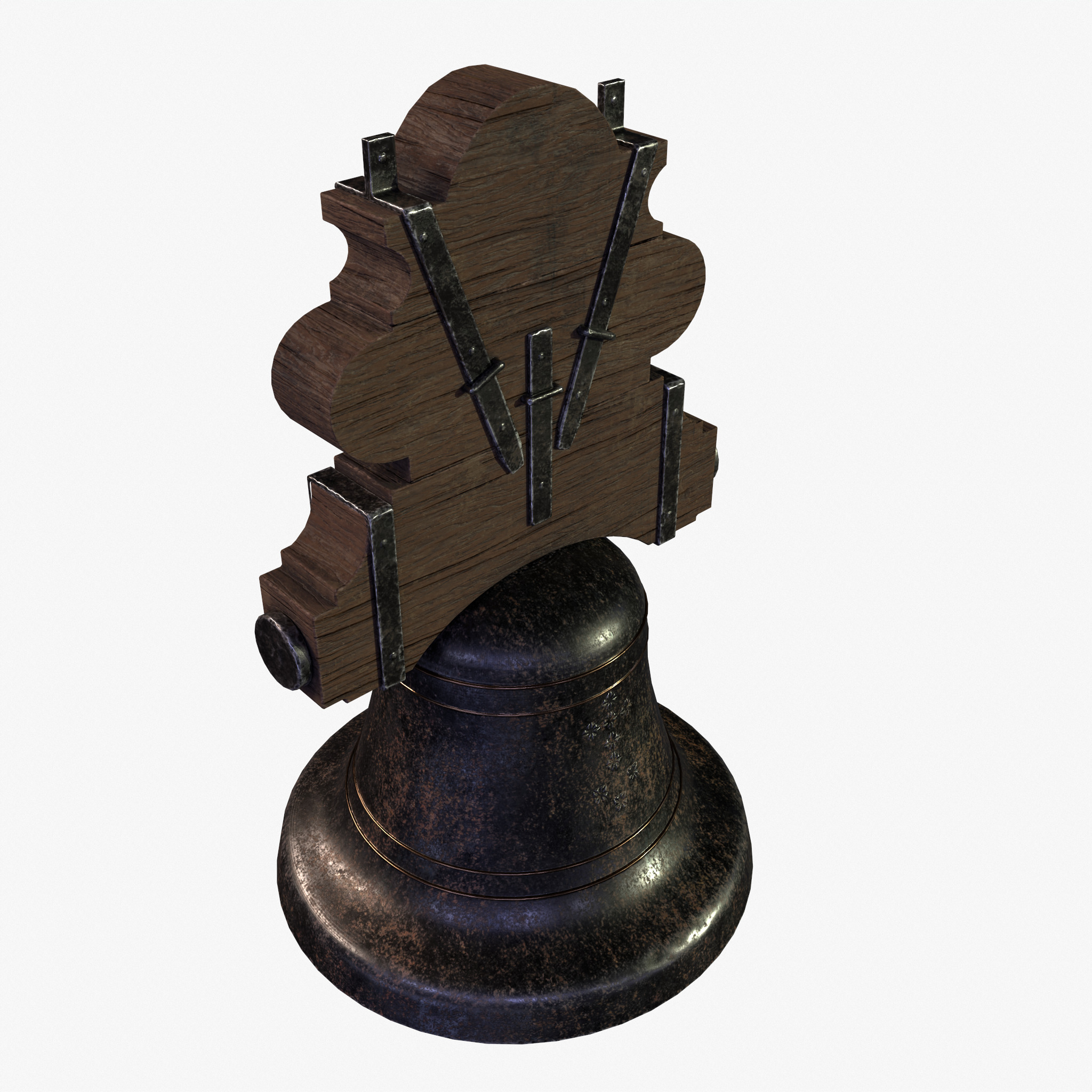 3D Church Bell Model Game Ready Low-poly 3D model_5