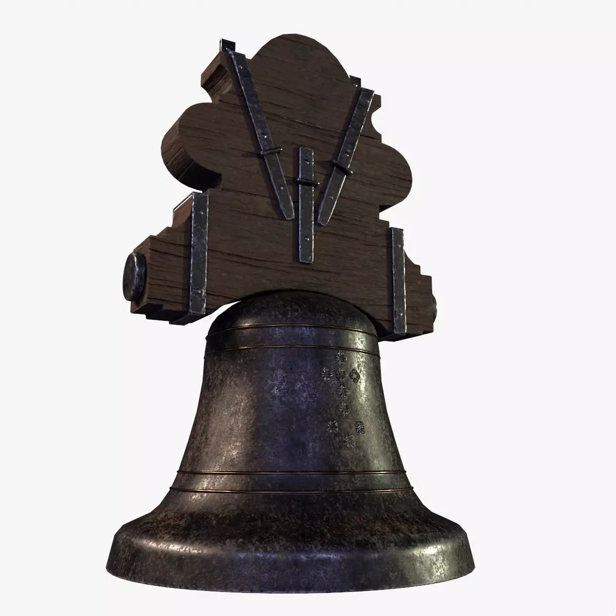 3D Church Bell Model Game Ready Low-poly 3D model_0