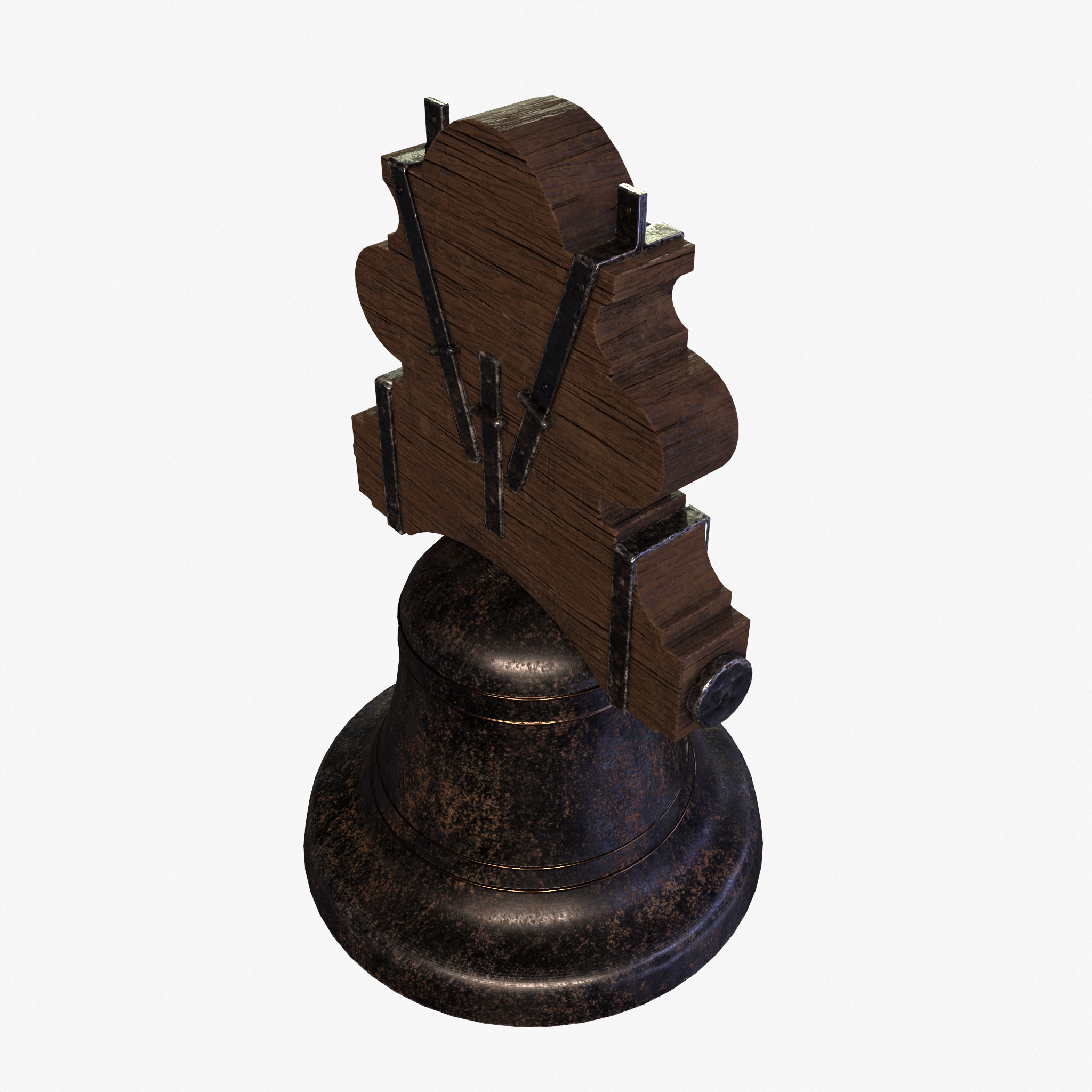 3D Church Bell Model Game Ready Low-poly 3D model_6