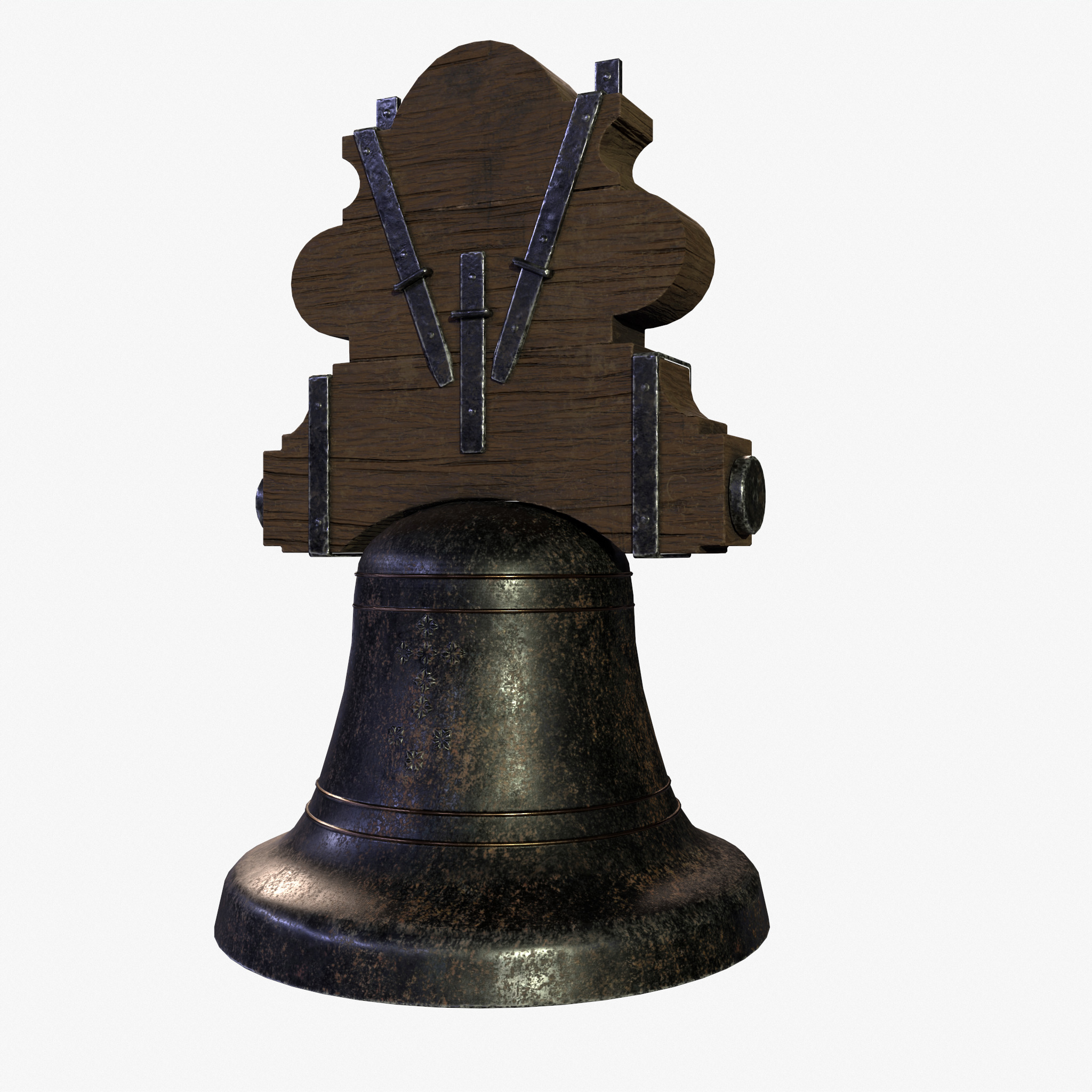 3D Church Bell Model Game Ready Low-poly 3D model_4