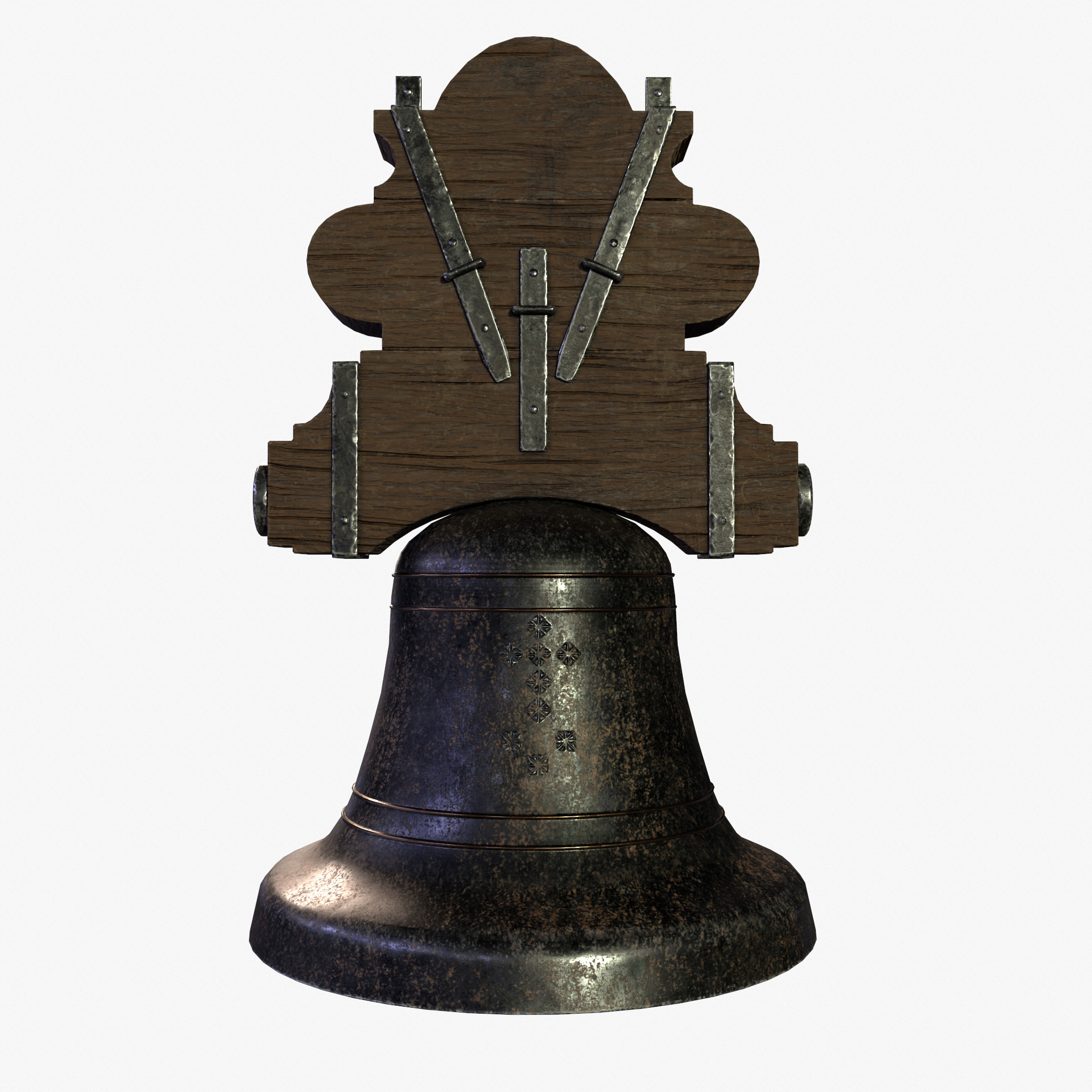 3D Church Bell Model Game Ready Low-poly 3D model_2