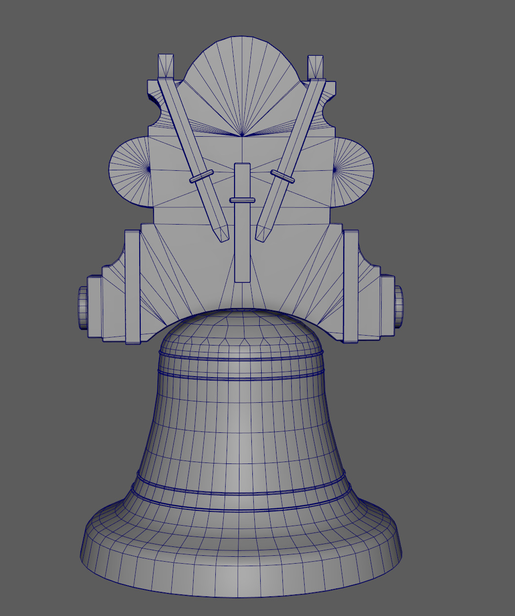 3D Church Bell Model Game Ready Low-poly 3D model_11