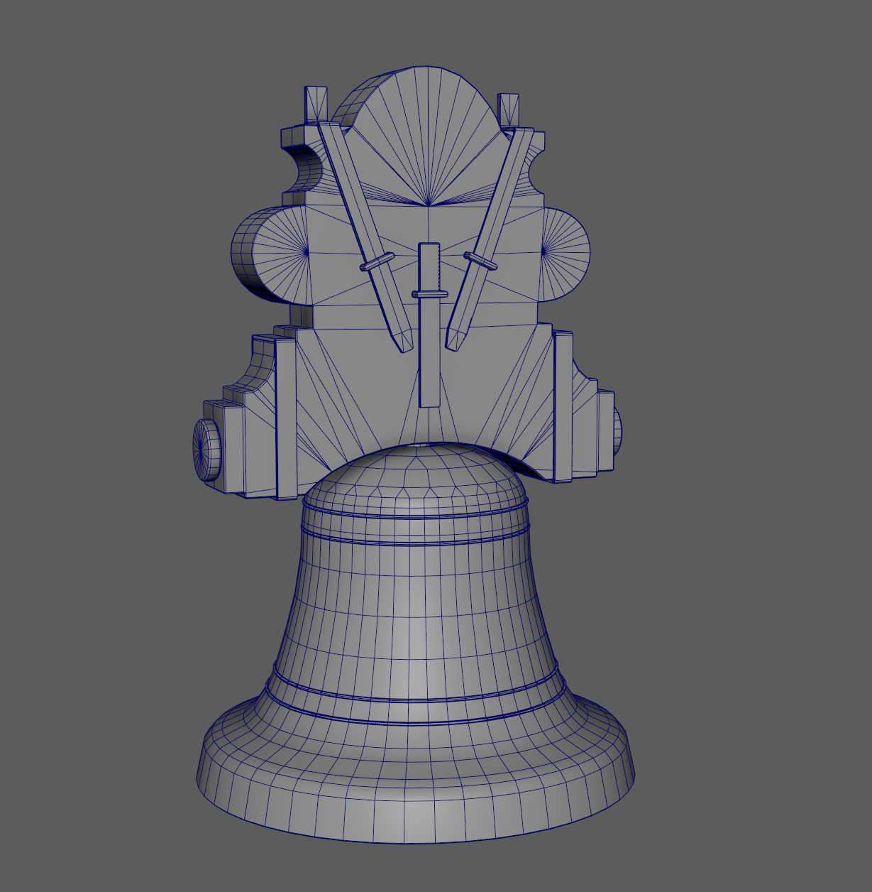 3D Church Bell Model Game Ready Low-poly 3D model_9