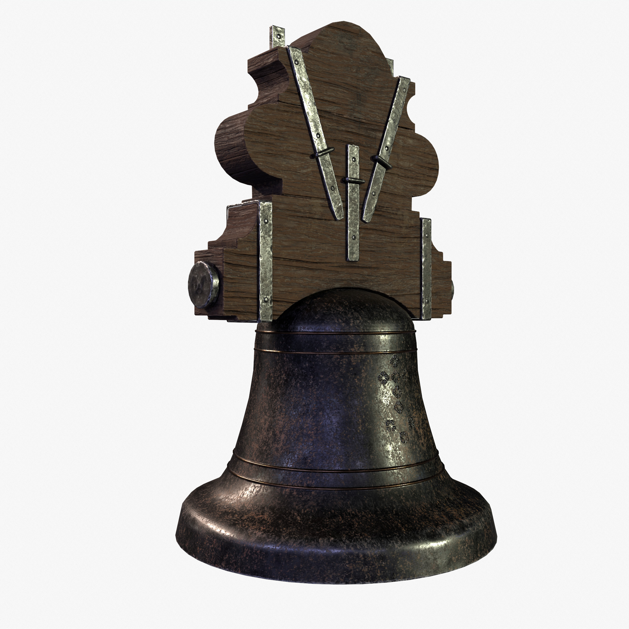 3D Church Bell Model Game Ready Low-poly 3D model_3