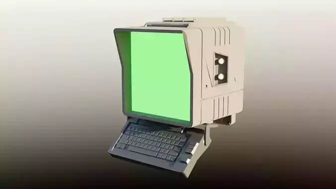 Low Poly Vault Wall Mounted Terminal Fallout Game Ready