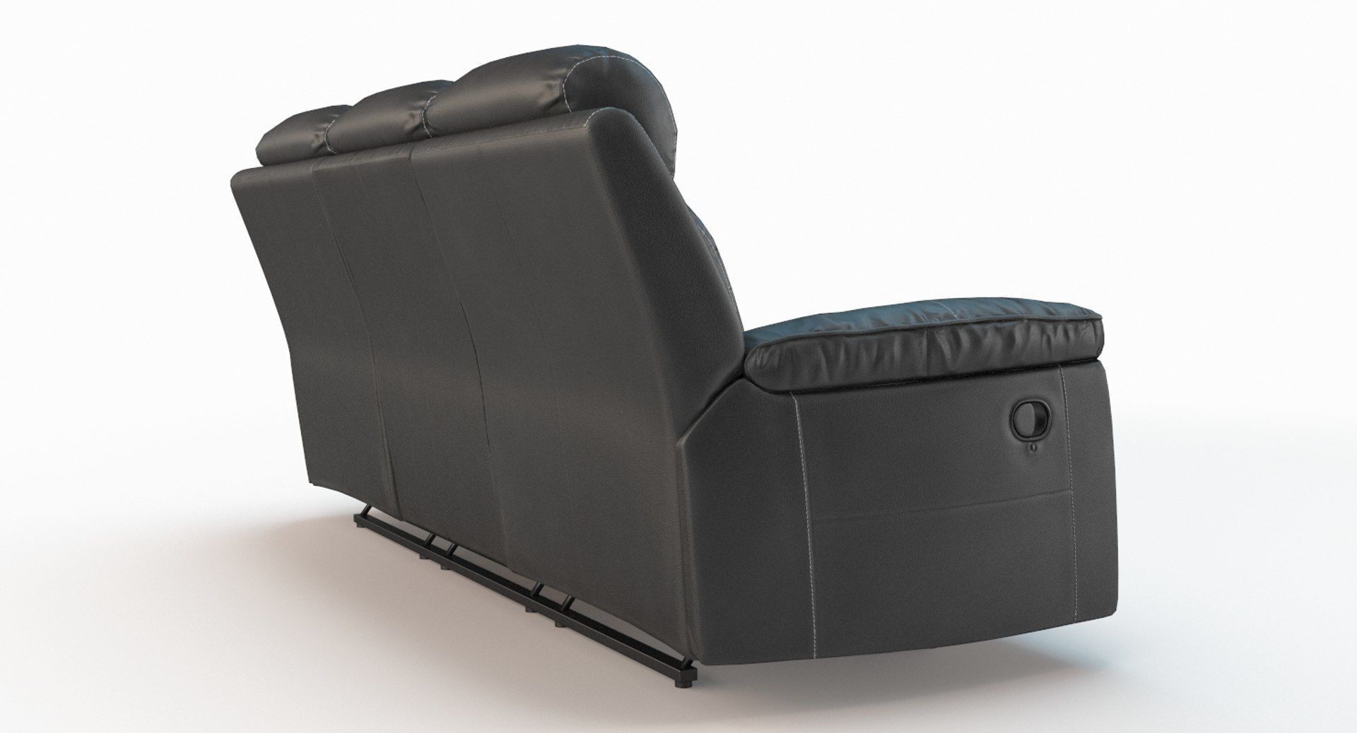 Jesolo Dark Gray Reclining Sofa Low-poly 3D model_4