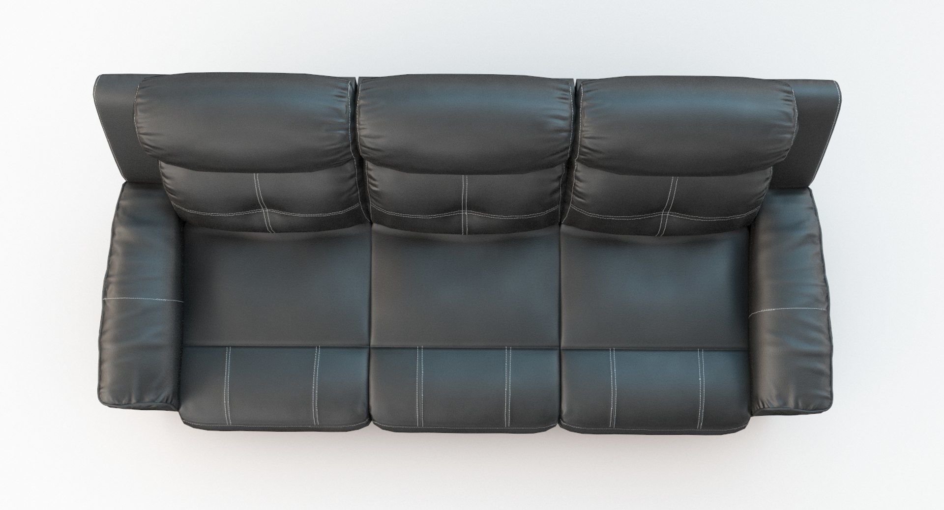 Jesolo Dark Gray Reclining Sofa Low-poly 3D model_5