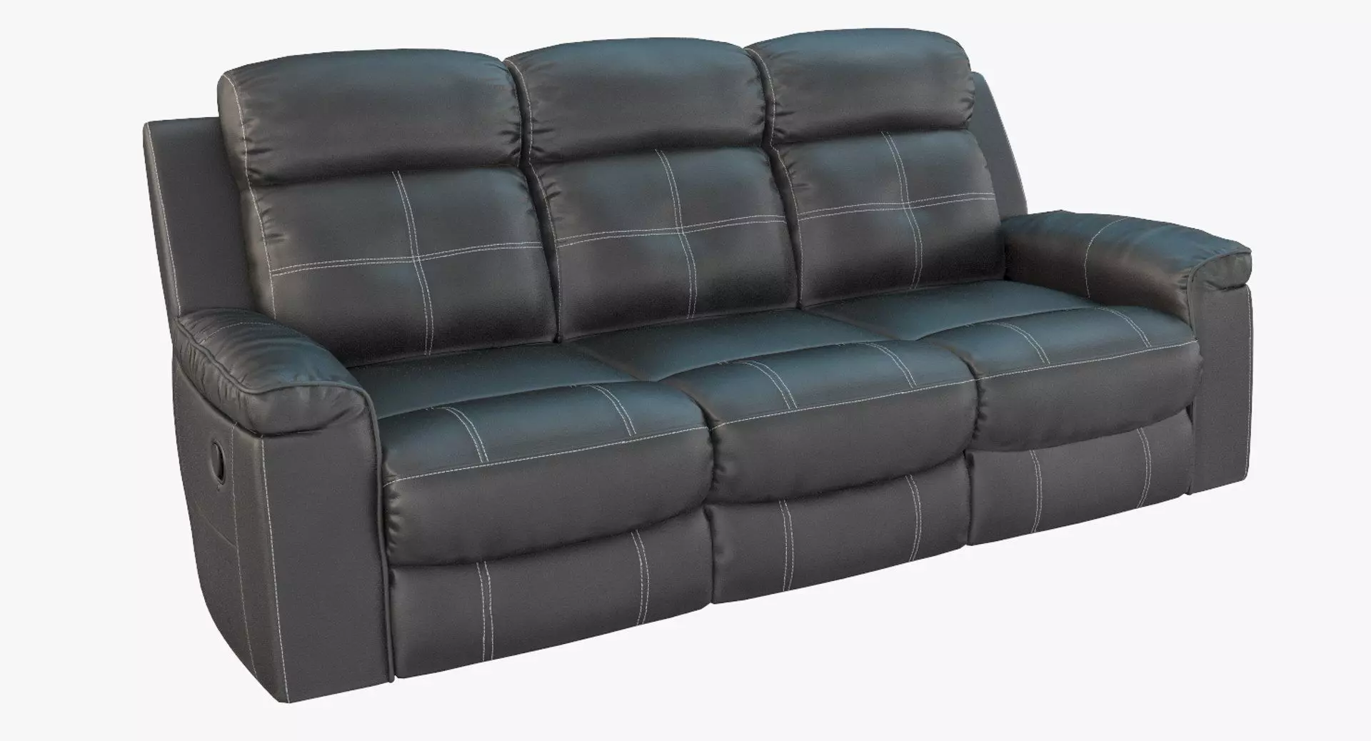 Jesolo Dark Gray Reclining Sofa Low-poly 3D model_0