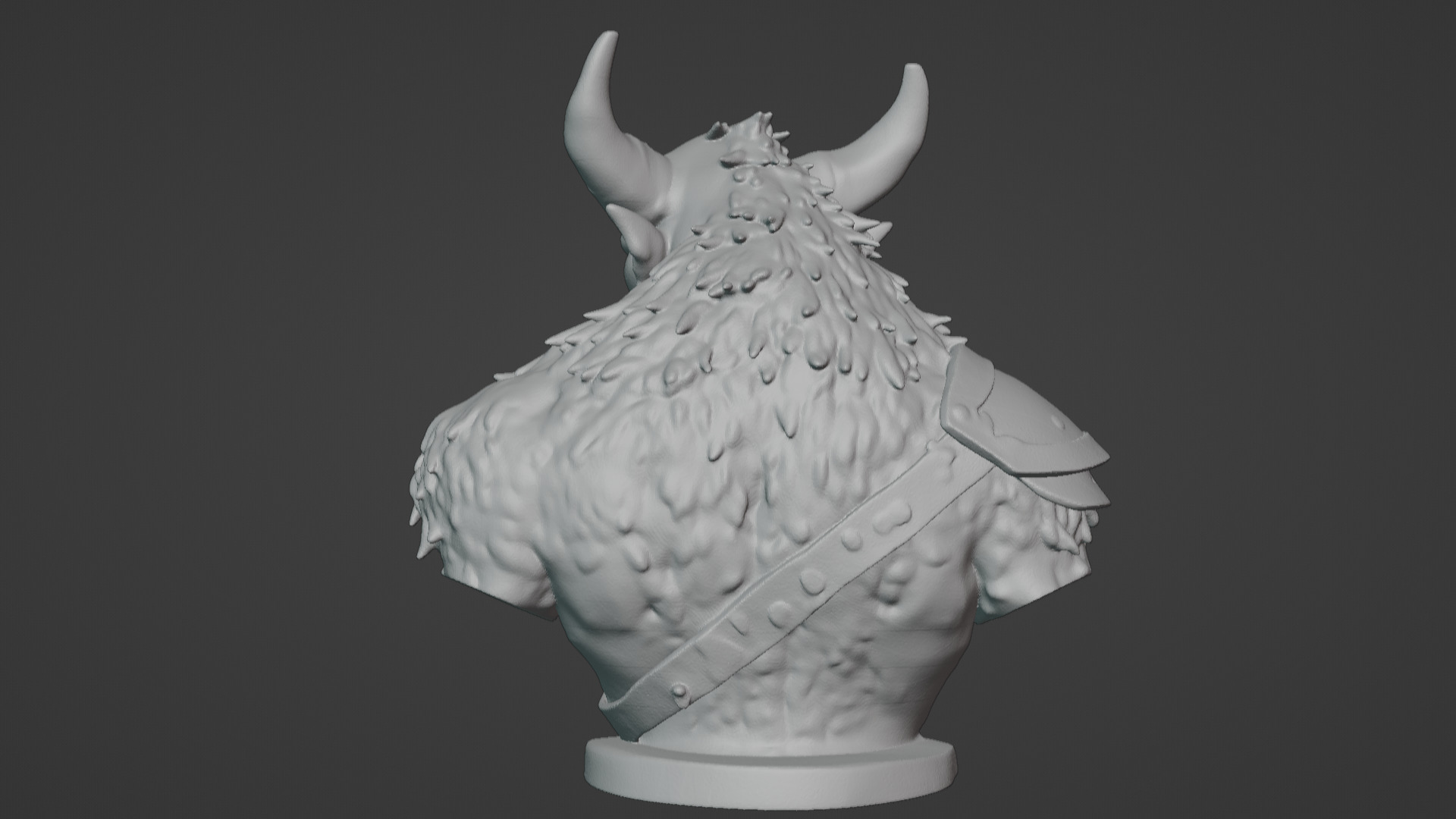Feral Beastman Warlord Bust  3D print model_73