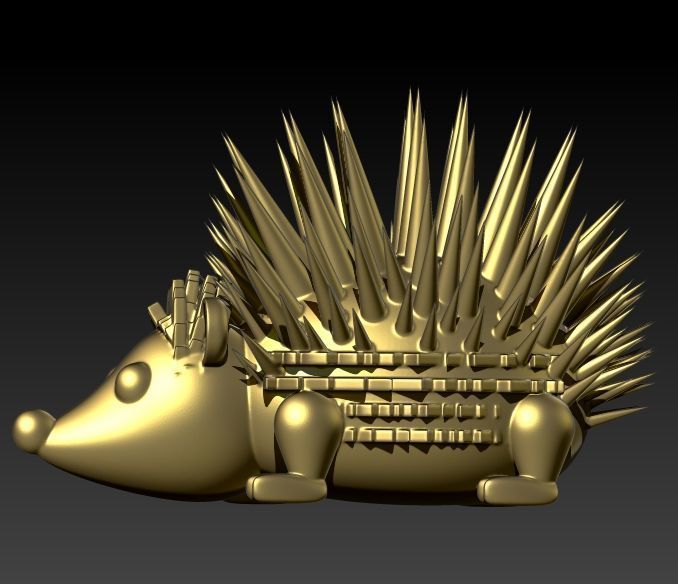 Porcupine Pendant Necklace Charm Bracelet Jewelry 3D print model_1