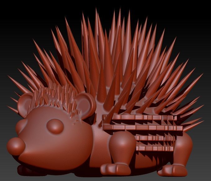 Porcupine Pendant Necklace Charm Bracelet Jewelry 3D print model_4