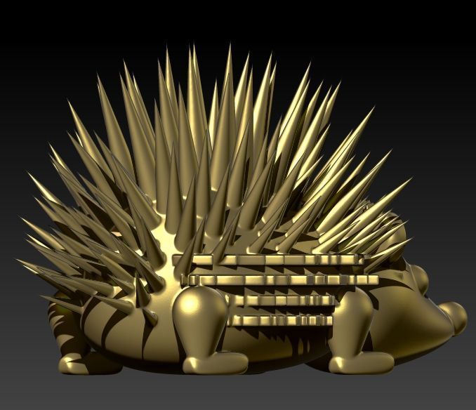 Porcupine Pendant Necklace Charm Bracelet Jewelry 3D print model_15