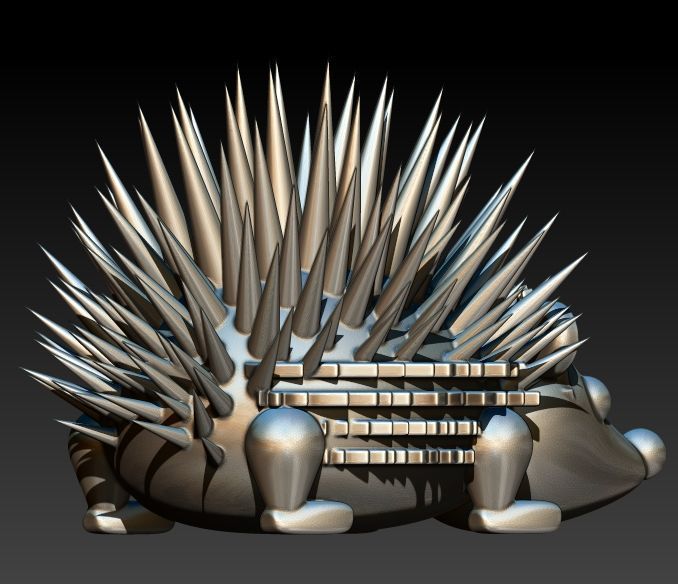 Porcupine Pendant Necklace Charm Bracelet Jewelry 3D print model_18