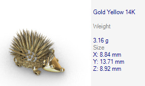 Porcupine Pendant Necklace Charm Bracelet Jewelry 3D print model_26