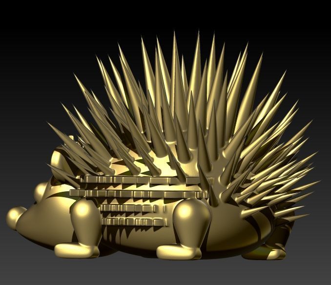 Porcupine Pendant Necklace Charm Bracelet Jewelry 3D print model_8