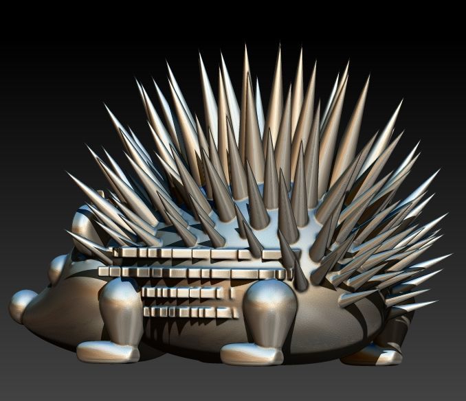 Porcupine Pendant Necklace Charm Bracelet Jewelry 3D print model_10