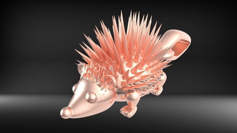 Porcupine Pendant Necklace Charm Bracelet Jewelry 3D print model_6