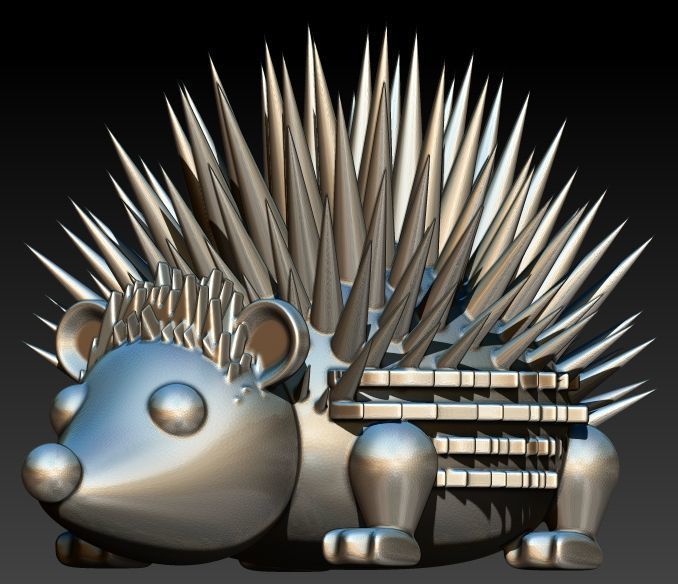 Porcupine Pendant Necklace Charm Bracelet Jewelry 3D print model_13