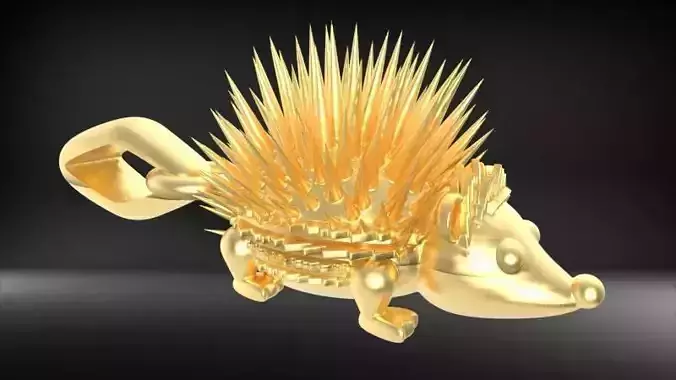 Porcupine Pendant Necklace Charm Bracelet Jewelry 3D print model