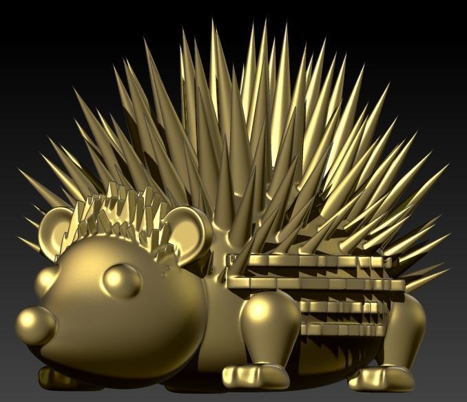 Porcupine Pendant Necklace Charm Bracelet Jewelry 3D print model_20