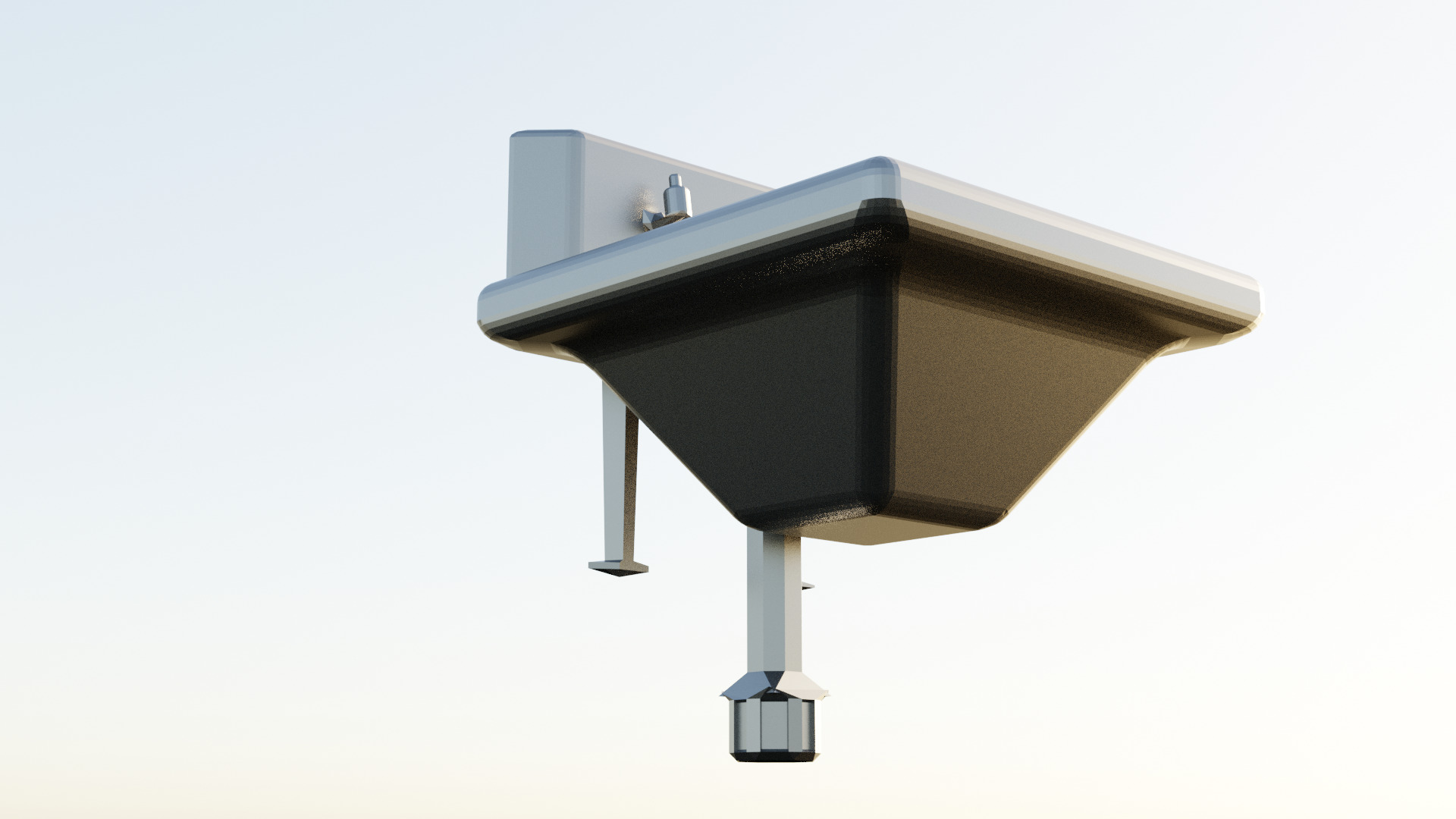 Low Poly Vault Sink Fallout Game Ready Low-poly 3D model_5