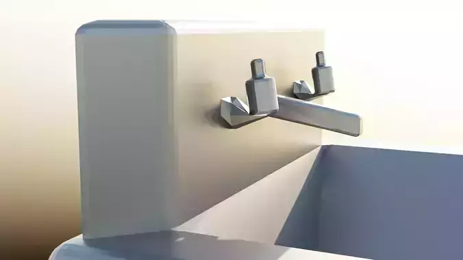 Low Poly Vault Sink Fallout Game Ready Low-poly 3D model Low Poly Vault Sink Fallout Game Ready Low-poly 3D model