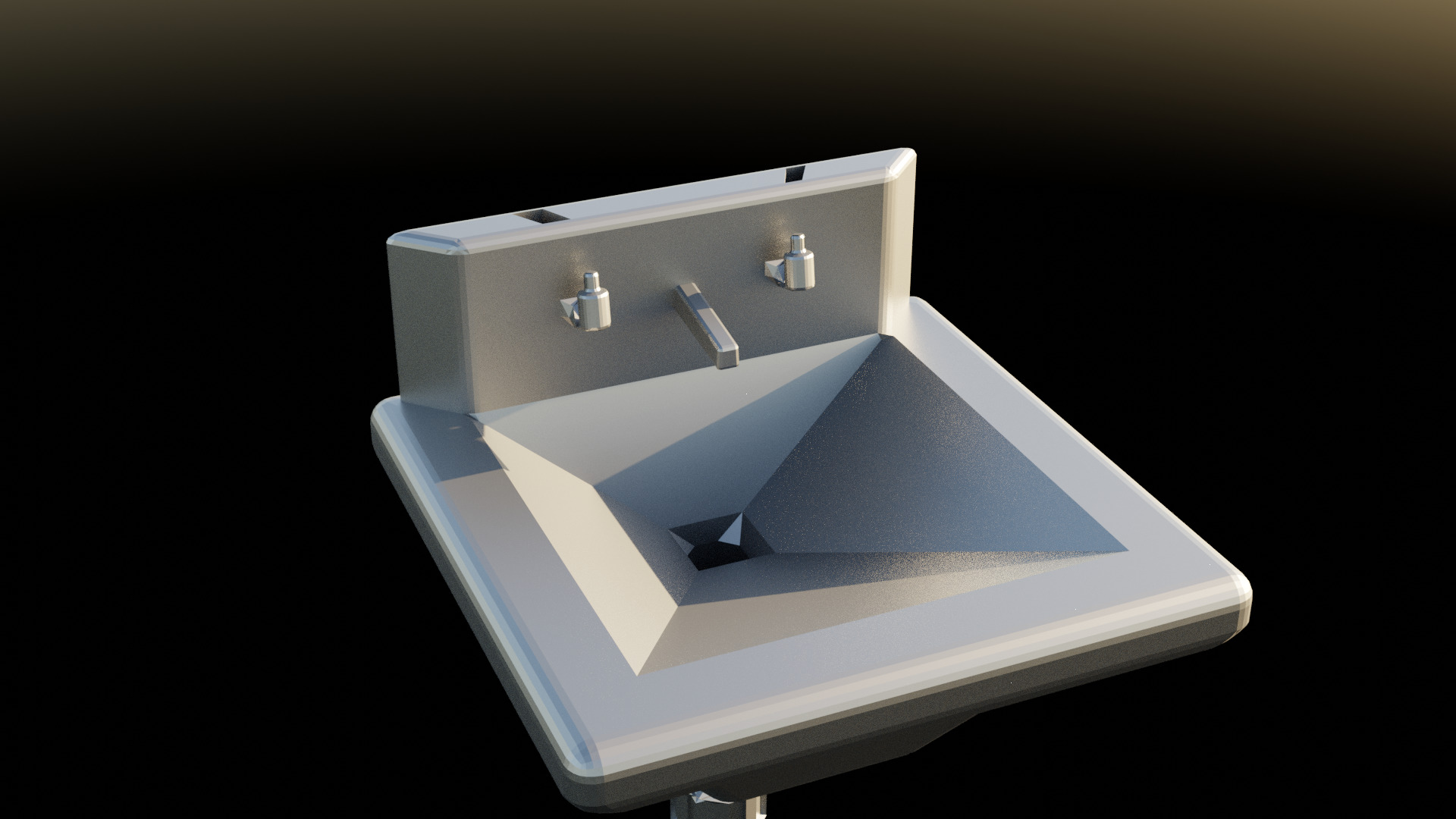 Low Poly Vault Sink Fallout Game Ready Low-poly 3D model_3