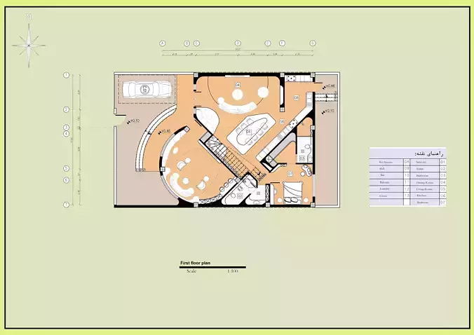 Modern Duplex Villa Architectural Plan  3D model