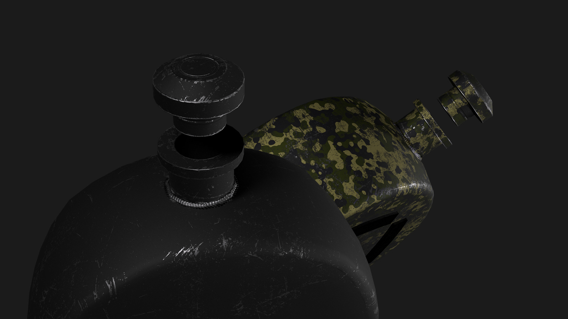 Sci-Fi Water Bottle- PBR Game Ready model Low-poly 3D model_7