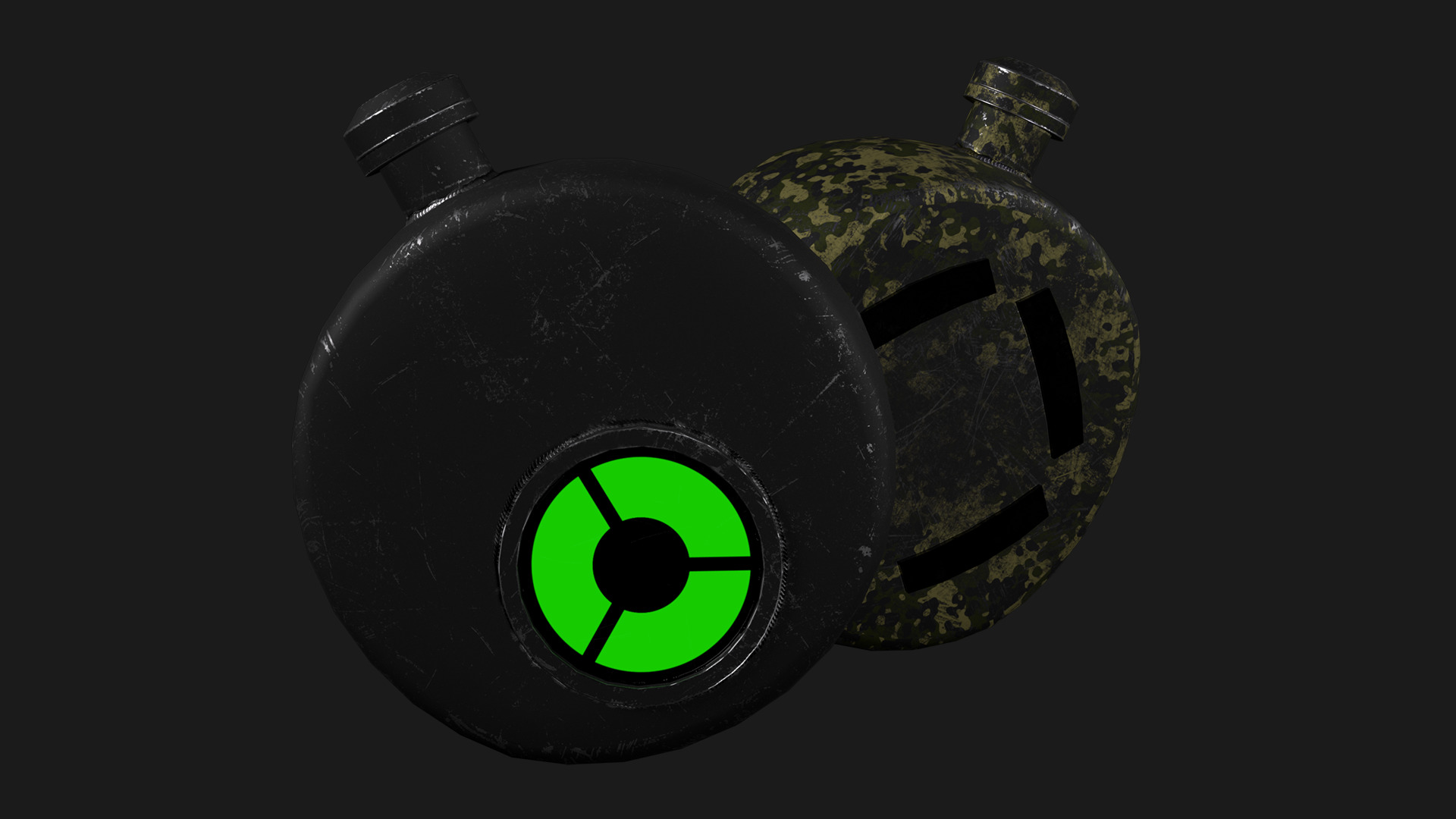 Sci-Fi Water Bottle- PBR Game Ready model Low-poly 3D model_5