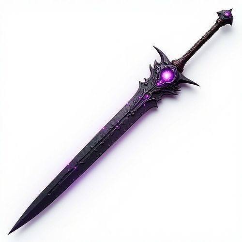  Purple Void Greatsword 3D Model Low-poly 3D model