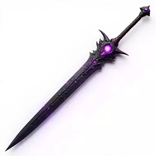  Purple Void Greatsword 3D Model Low-poly 3D model